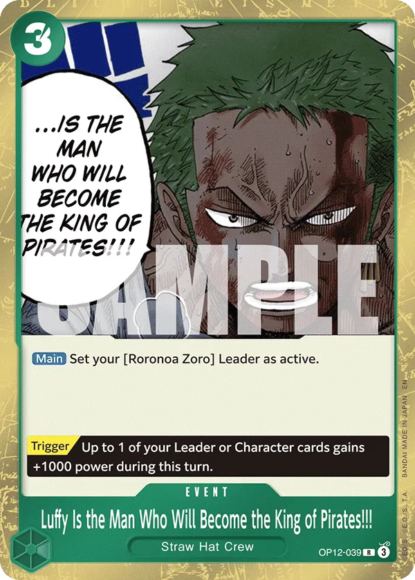 Luffy Is the Man Who Will Become the King of Pirates!!! (OP12-039_P2)