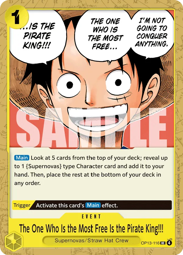 The One Who Is the Most Free Is the Pirate King!!! (OP13-116_R1)