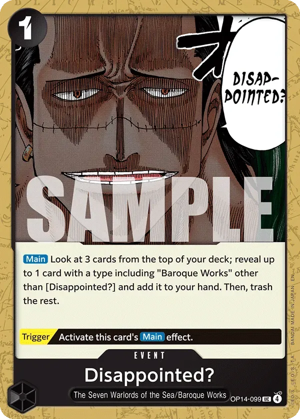 Disappointed? (OP14-099_P1)