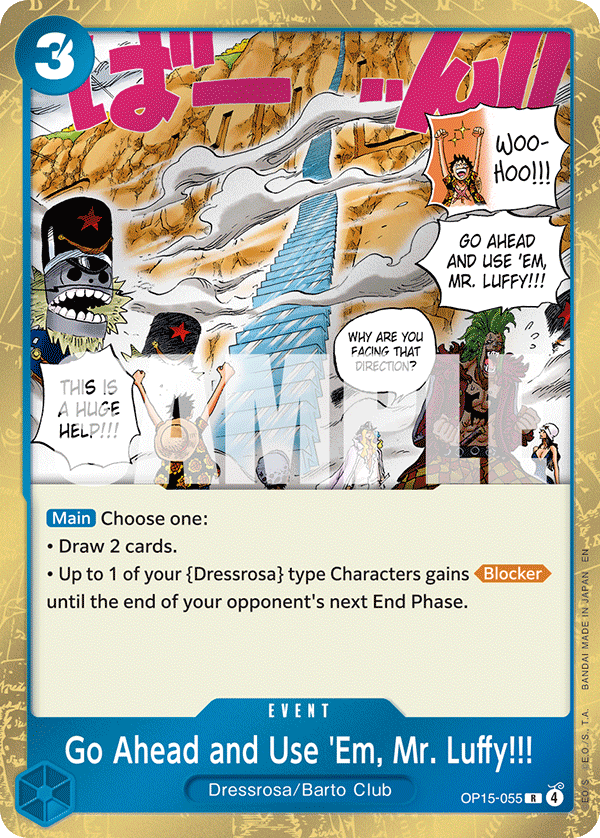 Go Ahead and Use 'Em, Mr. Luffy!!! (OP15-055)