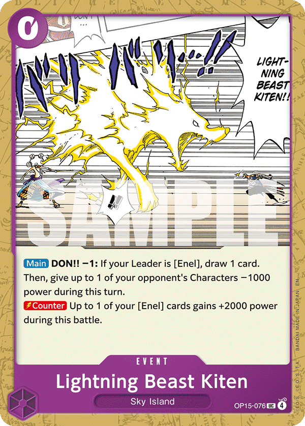 Lightning Beast Kiten (OP15-076)