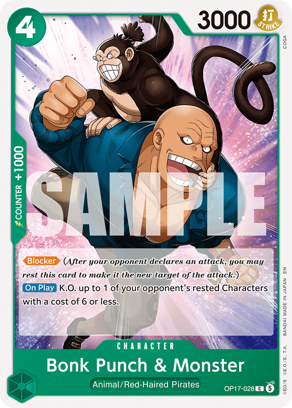Bonk Punch &amp; Monster (OP17-028)