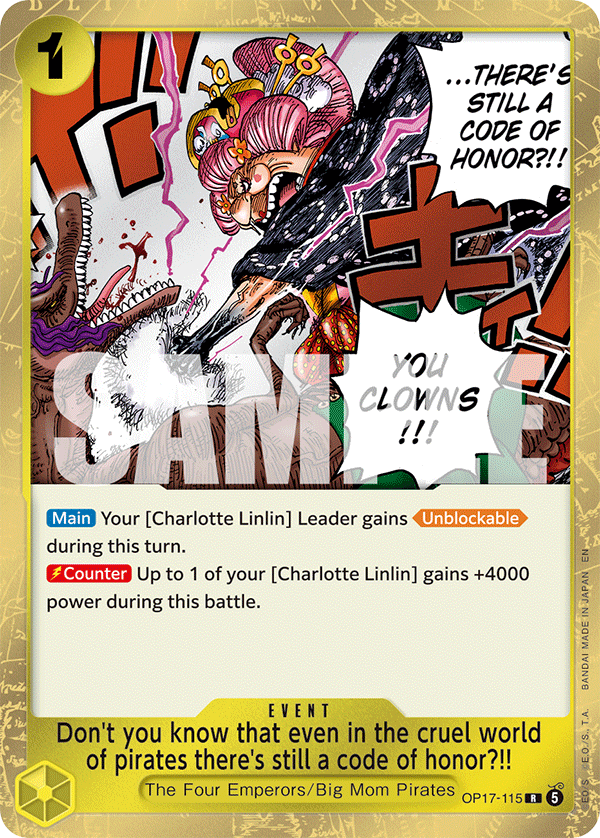Don't you know that even in the cruel world of pirates there's still a code of honor?!! (OP17-115)